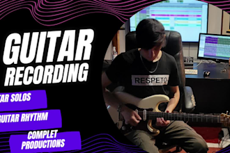 record professional electric or acoustic guitar tracks for your music