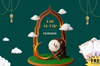 design ramadan mubarak greeting, eid mubarak post in 1 hr