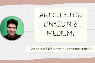 create articles for linkedin and medium