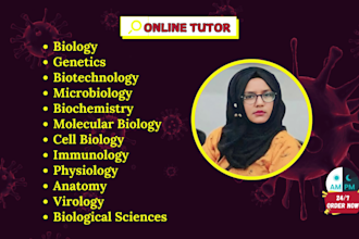 be your biology, genetics, biotechnology, and microbiology tutor
