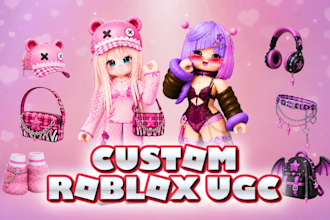 create custom roblox ugc model, accessories, hair, and props