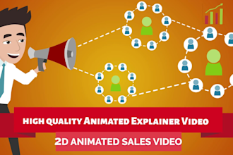 make 2d animated explainer video for sales and business
