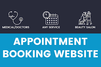 make a service booking website or appointment booking website