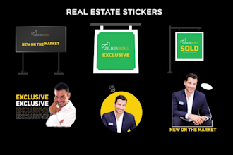 do real estate animated instagram stickers