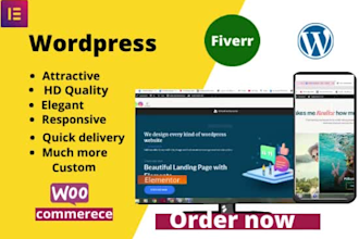 create full wordpress website with elementor pro on monthly management