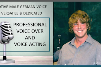 voice act deutsche stimme, voice over deutscher sprecher, german native speaker