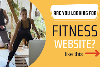 custom sports fitness website design  gym yoga health web development