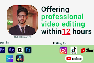 do professional video edits, youtube video editing