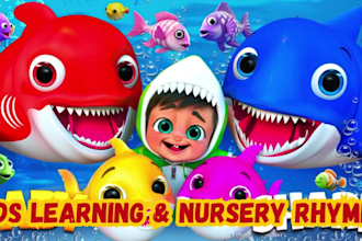 edit viral kids learning and nursery rhymes videos for youtube channel growth
