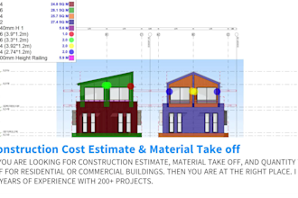do material take off, quantity take off and construction estimate