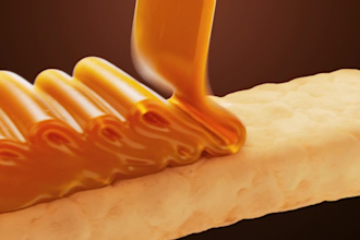 do food animation, 3d chocolate bar, 3d food menu, 3d render