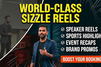 edit a high impact sizzle reel, speaker reel or sports highlight video