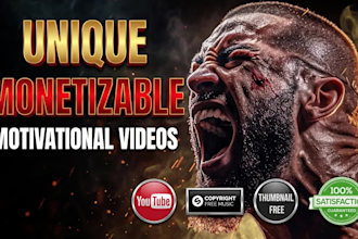create HD motivational youtube videos and monetizable motivational videos