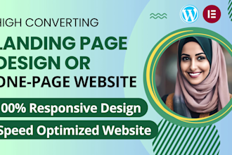 do wordpress one page website, landing page design, sales page