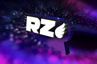 create a 3d logo animation gif loop animations, screensaver