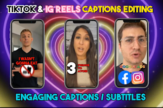 add engaging captions to tiktoks, ig reels and shorts
