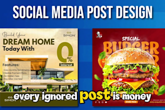 design custom professional social media posts
