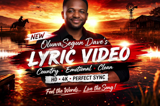 edit simple country music lyric video