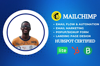 do mailchimp email marketing, create email campaigns for hubspot CRM, and brevo