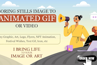 create custom animated gifs and video for you