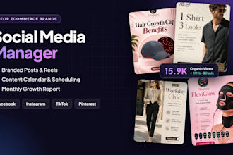 be your social media manager and content creator for ecommerce brands