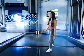 create a custom 3d stunning metaverse video and environment design