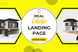 build a modern real estate landing page, broker investor website
