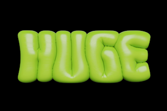 do 3d inflated balloon text