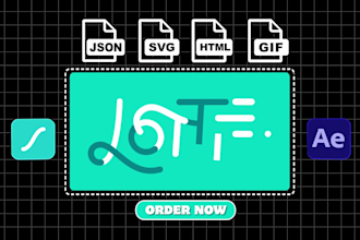 create lottie svg json HTML animation for your website and app