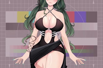 design 2d vtuber model chibi vtuber custom vtuber model do live2d vtuber rigging