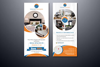 design rack card, dl flyer, door hanger, post card in 4hrs