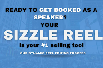 edit speaker showreel, speaker sizzle reel, demo reel editor