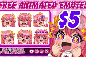 make twitch emotes, sub badges for vtuber, twitch, discord