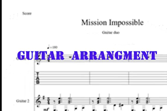 arrange or transcribe any melody for fingerstyle guitar