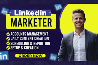 be your professional linkedin manager ,marketer and content creator