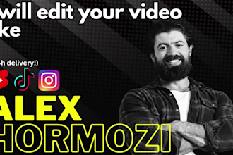 edit the best shorts, reels and tiktoks like alex hormozi
