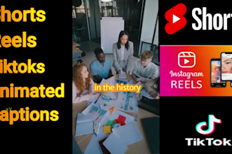 professionally edit tiktoks, reels and shorts with captions