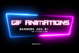 create animated gifs banners ads for you