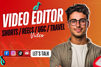 do instagram reels video editing, ugc, wedding, podcast, youtube travel video