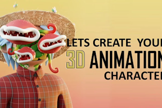 do 3d character animation,3d character model and rigging