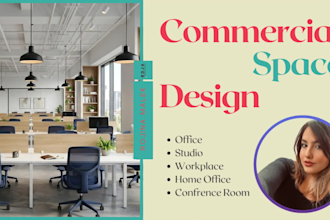 design modern office and workplace interior layout with photorealistic 3d render