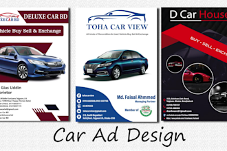 design car, poster, banner, or flyer for car sales