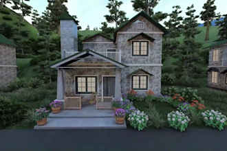 create 3d interior and exterior rendering