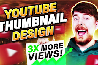 create eye catchy unique youtube thumbnail design