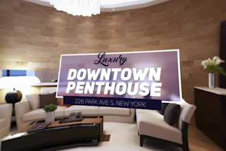 create cinematic real estate promo video slideshow ad