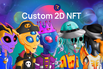 draw anime style avatar cartoons for nft art illustration