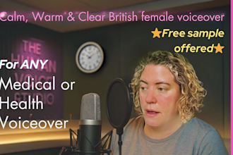 record a real human voice health or medical narration