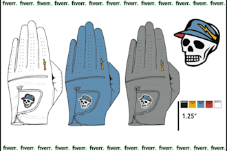design catalog mockups and manufacture golf gloves