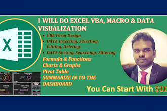 do excel macro, spread sheet, functions, expert in vba form