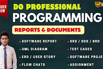 do software project, code, srs, rfp, report, uml diagram and software document